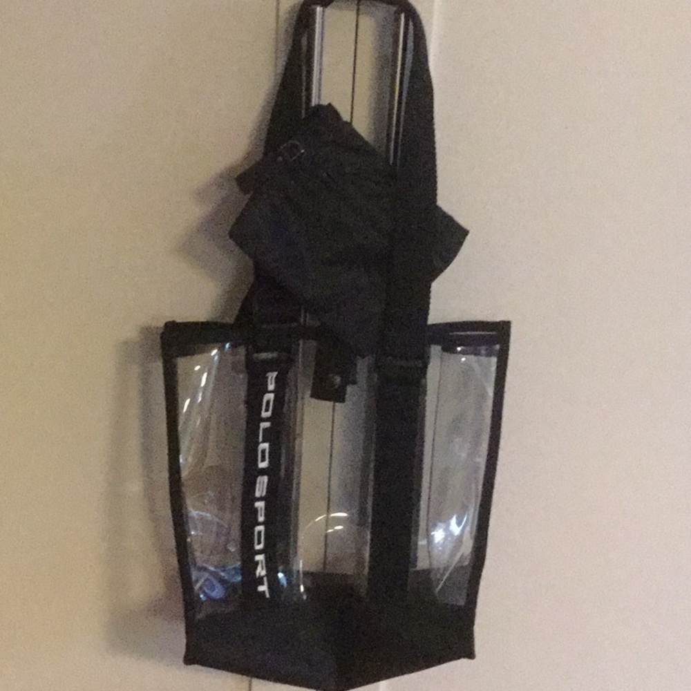Vintage Polo Sport Clear Tote & Coin Pouch
